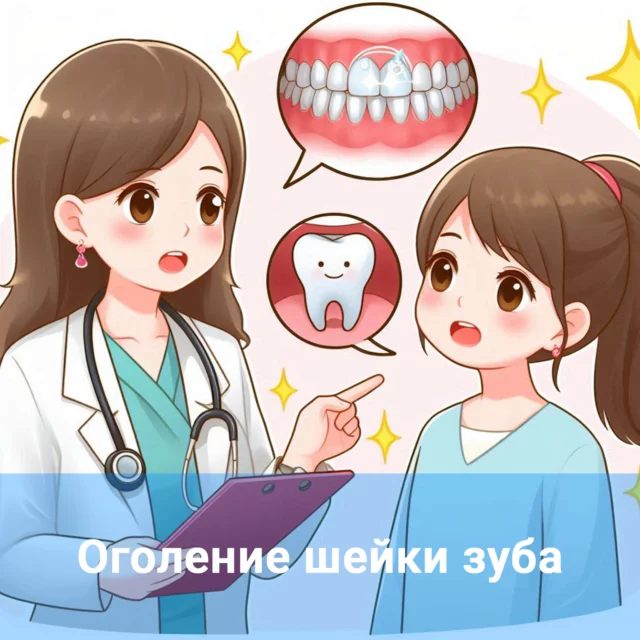 Оголение шейки зуба